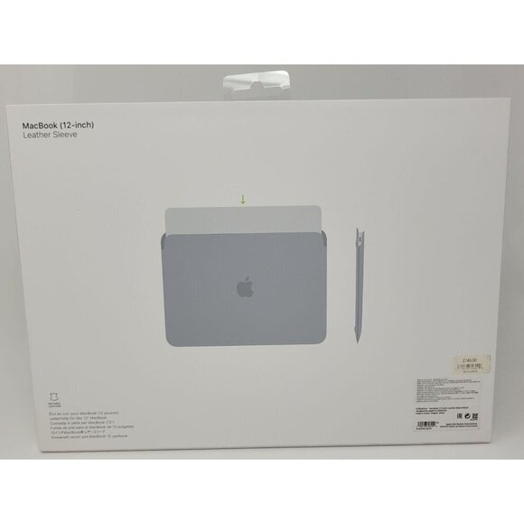 Original Apple Leather Sleeve for MacBook Pro 12 Inch, Black - MTEG2ZM/A - Picture 2 of 2